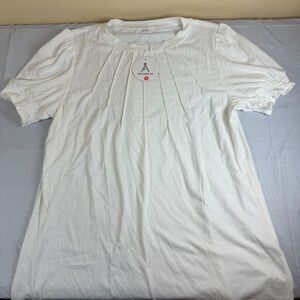 Anvil White Long Sleeve Women's Top